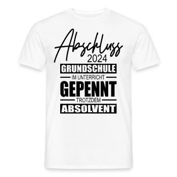 Abschluss 2024 Grundschule - Männer T-Shirt - Weiß - Vorne - AI Model Male 178 dark (178cm)
