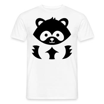 panda roux - T-shirt homme - blanc - Devant - AI Model Male 178 dark (178cm)