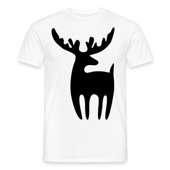Rentier Weihnachten Geschenk - Männer T-Shirt - Weiß - Vorne - AI Model Male 178 dark (178cm)