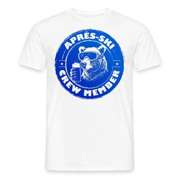 Bär Apres Ski Team Spruch - Männer T-Shirt - Weiß - Vorne - AI Model Male 178 dark (178cm)
