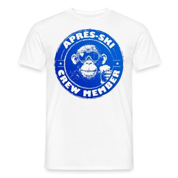 Affe Apres Ski Team Spruch - Männer T-Shirt - Weiß - Vorne - AI Model Male 178 dark (178cm)