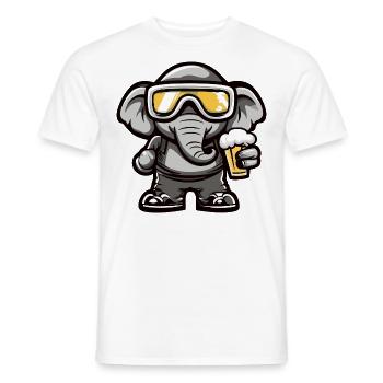 Mammut Après-Ski Bière Bande dessinée - T-shirt homme - blanc - Devant - AI Model Male 178 dark (178cm)