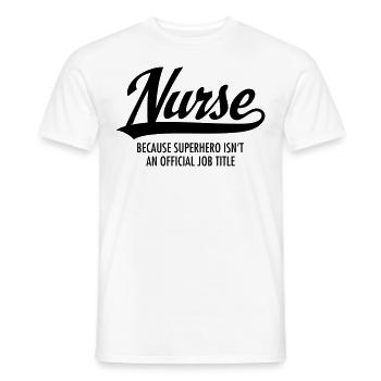 Nurse - Superhero - T-shirt homme - blanc - Devant - AI Model Male 178 dark (178cm)