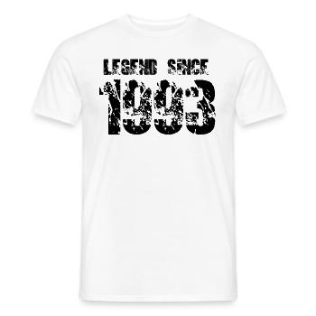 Legend since 1993 - Männer T-Shirt - Weiß - Vorne - AI Model Male 178 dark (178cm)