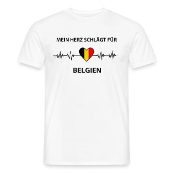 Belgien - Männer T-Shirt - Weiß - Vorne - AI Model Male 178 dark (178cm)
