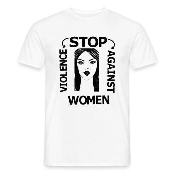 Violence against women Women's rights Women's movement - Men's T-Shirt - white - Front - AI Model Male 178 dark (178cm)