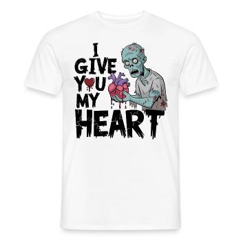 Je te donne mon cœur - T-shirt homme - blanc - Devant - AI Model Male 178 dark (178cm)