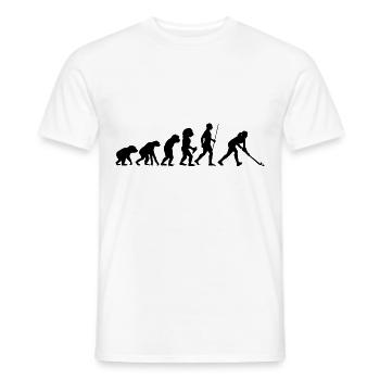 Feldhockey Evolution Geschenk Feldhockey Spieler G - Männer T-Shirt - Weiß - Vorne - AI Model Male 178 dark (178cm)