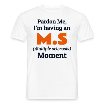 Multiple Sklerose Awareness Monat MS Orange Funny - Männer T-Shirt - Weiß - Vorne - AI Model Male 178 dark (178cm)