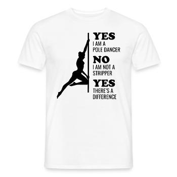 Pole Sport Dance Dancer Competition Acrobatics - Men's T-Shirt - white - Front - AI Model Male 178 dark (178cm)