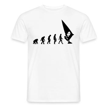 L évolution de la planche à voile - T-shirt homme - blanc - Devant - AI Model Male 178 dark (178cm)