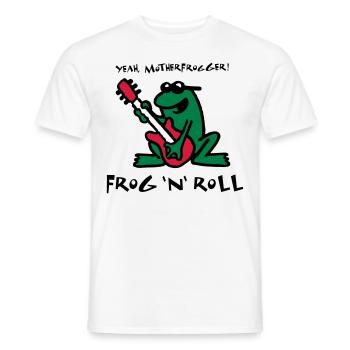 frog_n_roll_072011_d_3c - Men's T-Shirt - white - Front - AI Model Male 178 dark (178cm)