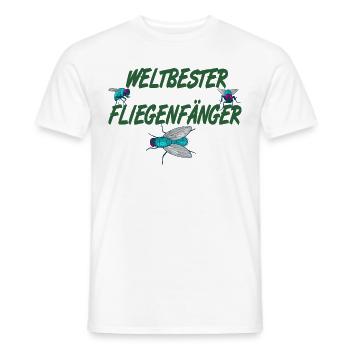 Weltbester Fliegenfänger, Insekten Stubenfliege - Männer T-Shirt - Weiß - Vorne - AI Model Male 178 dark (178cm)