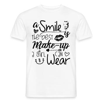Make up - Men's T-Shirt - white - Front - AI Model Male 178 dark (178cm)