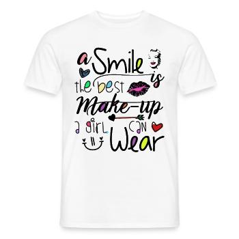 Make up - Men's T-Shirt - white - Front - AI Model Male 178 dark (178cm)