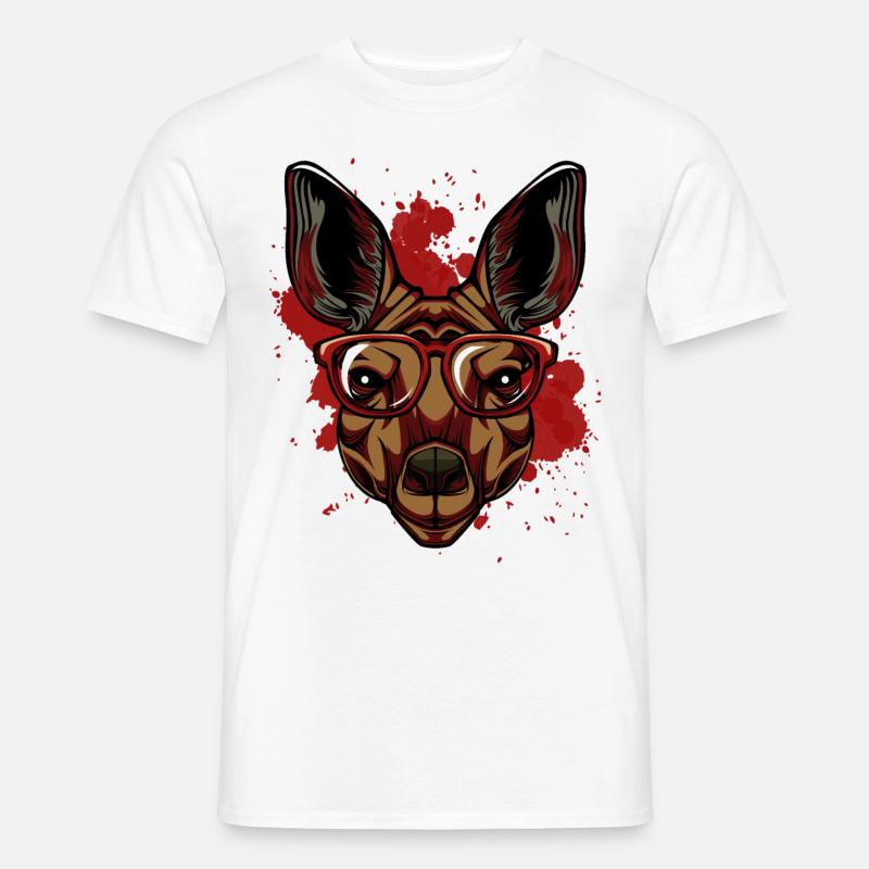 Känguru - Männer T-Shirt - Weiß
