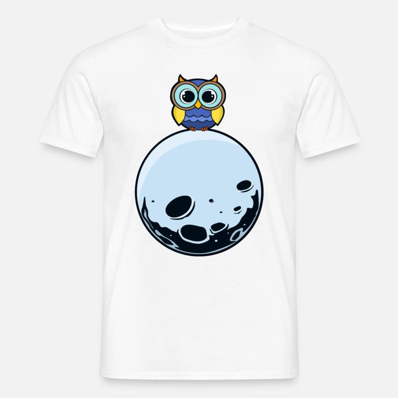 Eule - Männer T-Shirt - Weiß