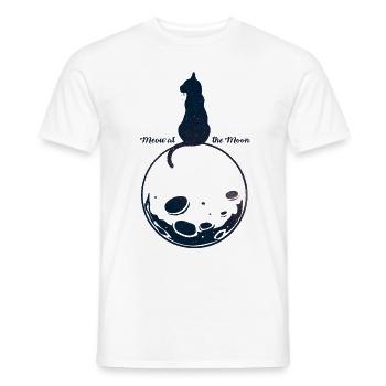 Chat noir - T-shirt homme - blanc - Devant - AI Model Male 178 dark (178cm)