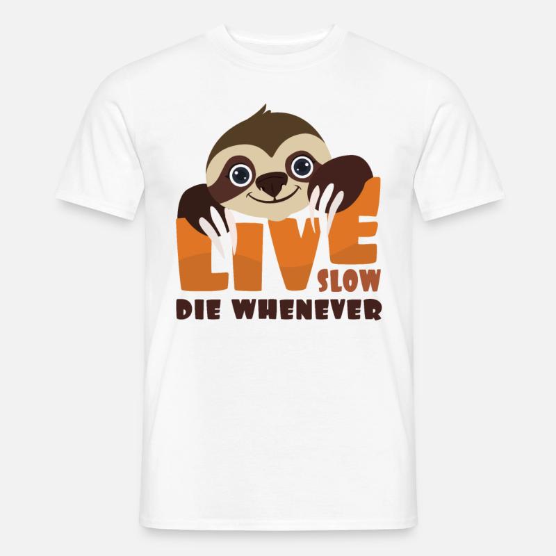 Faultiere - Männer T-Shirt - Weiß