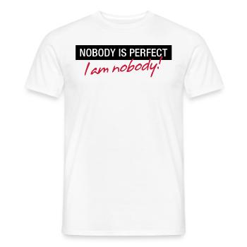 Personne n est parfait. Je ne suis personne! - T-shirt homme - blanc - Devant - AI Model Male 178 dark (178cm)