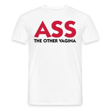 Ass: L autre vagin! - T-shirt homme - blanc - Devant - AI Model Male 178 dark (178cm)