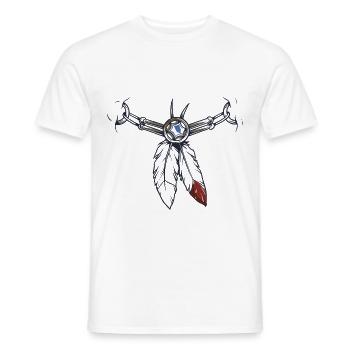 Amérindiens CADEAU - T-shirt homme - blanc - Devant - AI Model Male 178 dark (178cm)