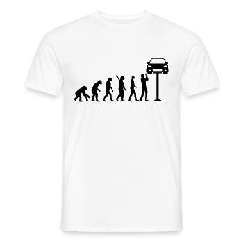 Mechaniker Evolution Auto Schrauber Geschenk - Männer T-Shirt - Weiß - Vorne - AI Model Male 178 dark (178cm)