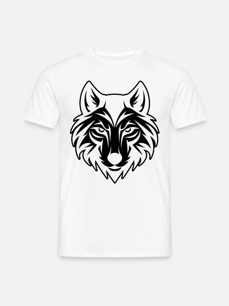 Wolf Head - Men's T-Shirt - white