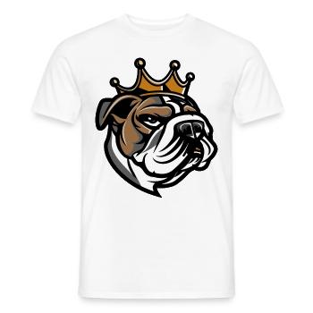 Bulldog Hund Krone - Männer T-Shirt - Weiß - Vorne - AI Model Male 178 dark (178cm)