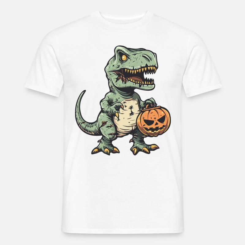 Dinosaur T-Rex Halloween Comic Funny - Men's T-Shirt - white