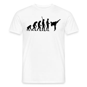 evolution_kampfsport - Männer T-Shirt - Weiß - Vorne - AI Model Male 178 dark (178cm)