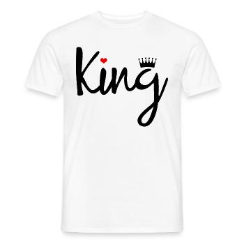 king. Gift. - Men's T-Shirt - white - Front - AI Model Male 178 dark (178cm)
