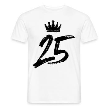 25 Zahl Krone - Männer T-Shirt - Weiß - Vorne - AI Model Male 178 dark (178cm)