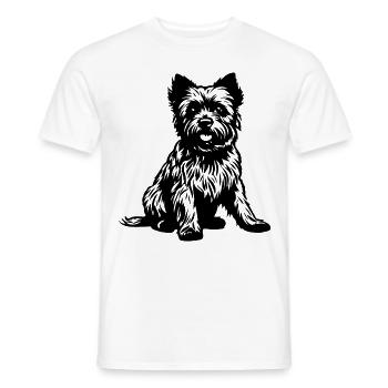 Yorkshire Terrier Hund Symbol - Männer T-Shirt - Weiß - Vorne - AI Model Male 178 dark (178cm)