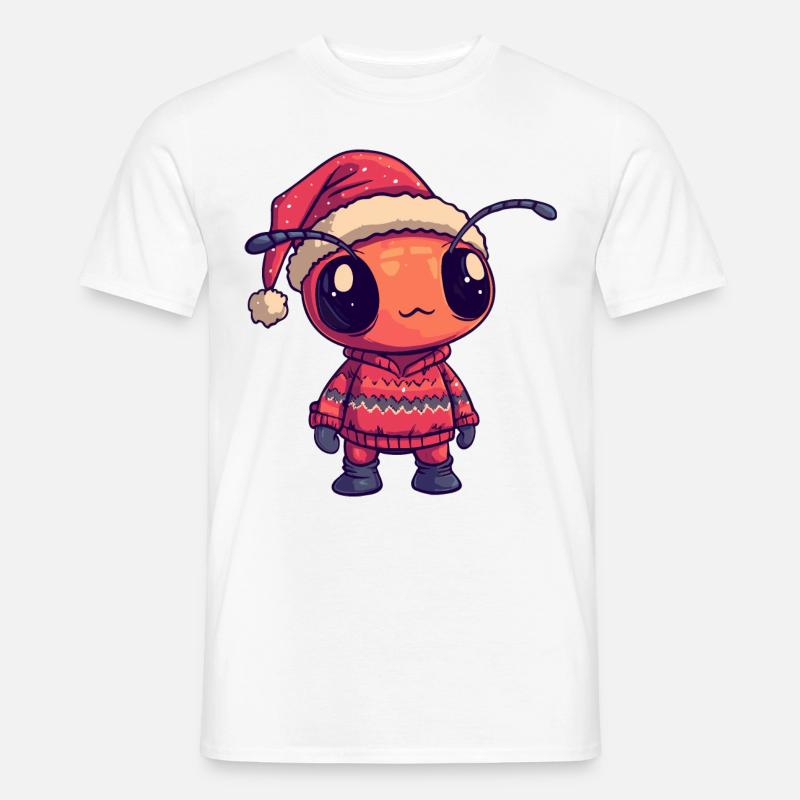 Ameise Weihnachten Comic - Männer T-Shirt - Weiß