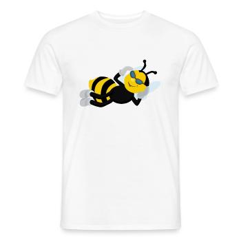 Abeille cool - T-shirt homme - blanc - Devant - AI Model Male 178 dark (178cm)
