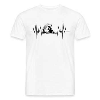 Water polo heartbeat | Water polo gift EKG - Men's T-Shirt - white - Front - AI Model Male 178 dark (178cm)