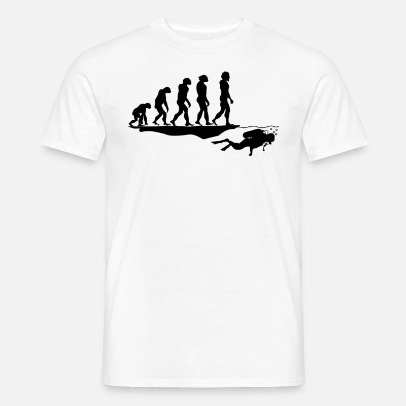 Divers dive evolution - Men’s T-shirt - white
