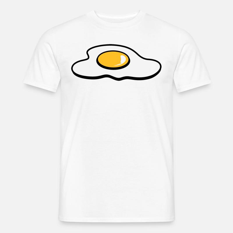 Ein Spiegelei - Männer T-Shirt - Weiß