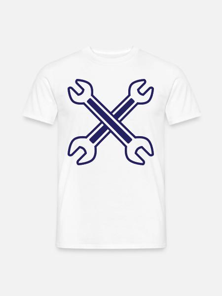 Crossed wrench - Men's T-Shirt - white