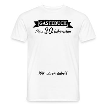 30th birthday 30 years gift - Men's T-Shirt - white - Front - AI Model Male 178 dark (178cm)