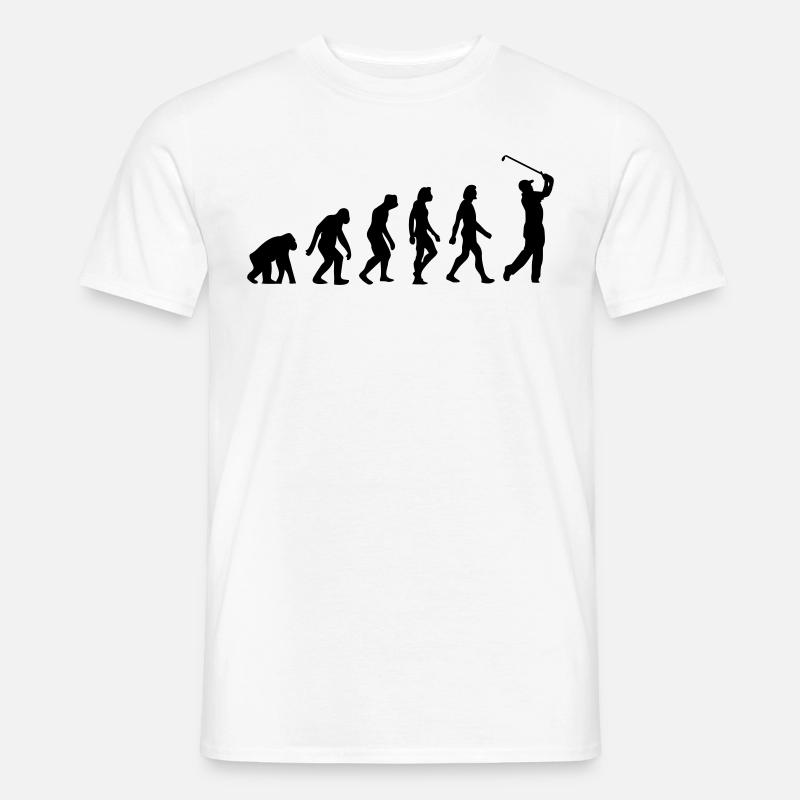 Die Evolution von Golf - Männer T-Shirt - Weiß