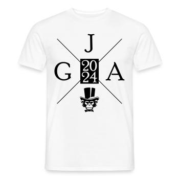 Enterrement de vie de garçon 2024 singe - T-shirt homme - blanc - Devant - AI Model Male 178 dark (178cm)