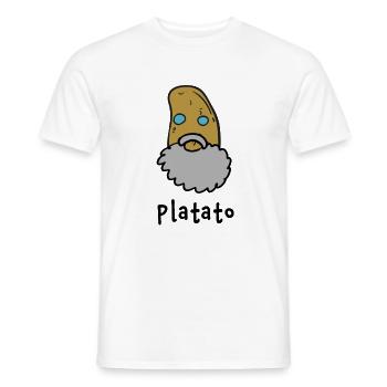 Philosopher Plato Potato Philosophy - Men's T-Shirt - white - Front - AI Model Male 178 dark (178cm)