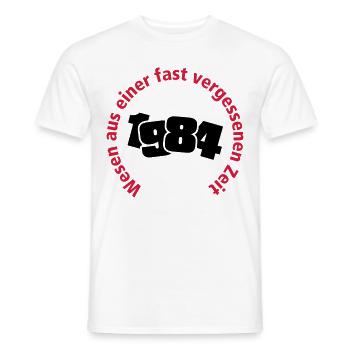 Wesen aus einer fast vergessenen Zeit 1984 - Männer T-Shirt - Weiß - Vorne - AI Model Male 178 dark (178cm)