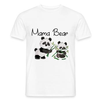 mama bear - Men's T-Shirt - white - Front - AI Model Male 178 dark (178cm)