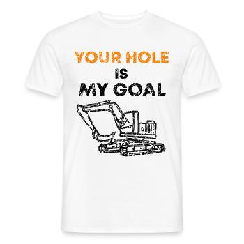 Baggerfahrer Bagger Spruch - Männer T-Shirt - Weiß - Vorne - AI Model Male 178 dark (178cm)