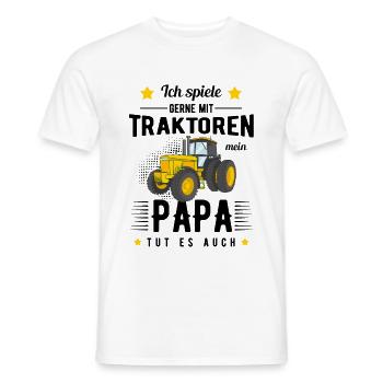 Vater Geschenk Traktoren Traktor - Männer T-Shirt - Weiß - Vorne - AI Model Male 178 dark (178cm)