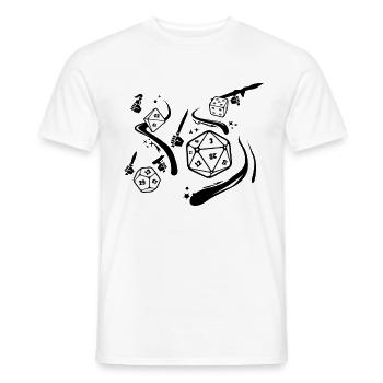 Dés combat cadeau amusant - T-shirt homme - blanc - Devant - AI Model Male 178 dark (178cm)