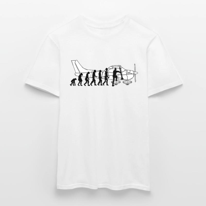 Evolution pilot pilot flying airplane Men's T-Shirt